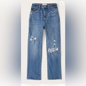 Abercrombie & Fitch the ankle straight ultra high rise